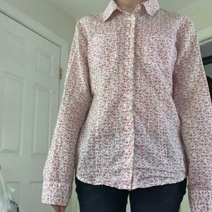 Cherokee floral button up shirt